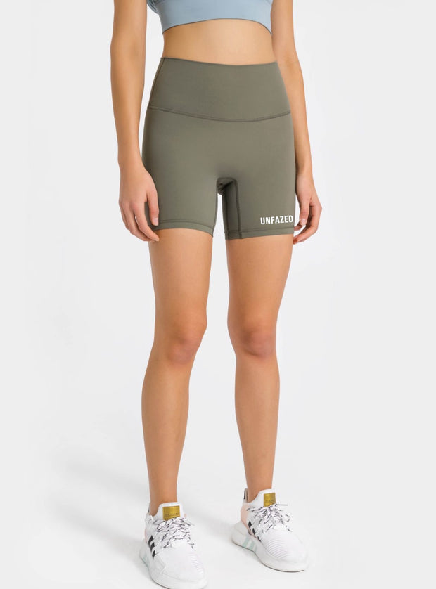 UNFAZED Biker Shorts -GREEN/GREY (302)