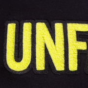 LIME GREEN CHENILLE UNFAZED HOODIE-BLK